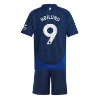 Camisa de Futebol Manchester United Rasmus Hojlund #9 Equipamento Secundário Infantil 2024-25 Manga Curta (+ Calças curtas)